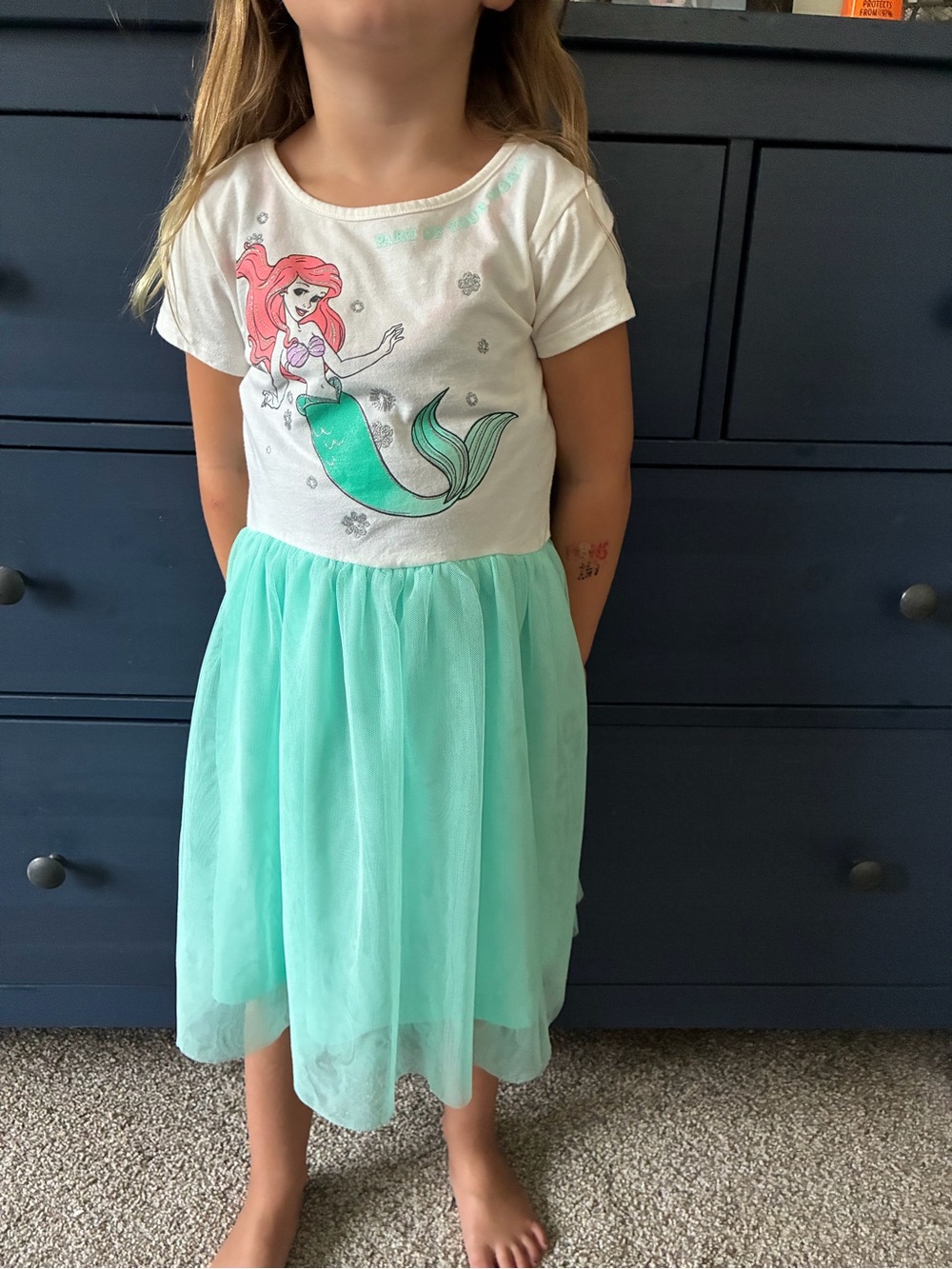 Disney bundle two Girls Tulle Dresses Minnie Ariel one girls  nightgown